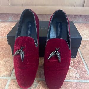 Giorgio Brutini Red Velvet Men's Loafers